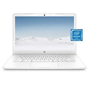 HP Chromebook 14 Laptop, Dual-core Intel Celeron Processor N3350, 4 GB RAM, 32 GB eMMC Storage, 14-inch FHD IPS Display, Google Chrome OS, Dual Speakers and Audio by B&O (14-ca051nr, 2020)