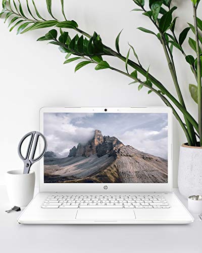 HP Chromebook 14 Laptop, Dual-core Intel Celeron Processor N3350, 4 GB RAM, 32 GB eMMC Storage, 14-inch FHD IPS Display, Google Chrome OS, Dual Speakers and Audio by B&O (14-ca051nr, 2020)