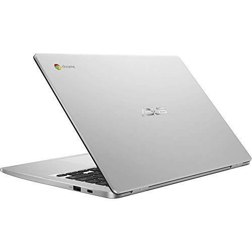 ASUS 2019 Chromebook 14 FHD 1080P Display with Intel Dual Core Celeron Processor N3350, 4GB RAM, 32GB eMMc SSD Storage, Webcam, 802.11AC WiFi, Bluetooth, USB3.1 Type-C, Google Chrome OS-Silver