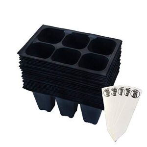 the hydroponic city seed starter tray, 144 cells (24 trays – 6 cells per tray) + thcity stakes