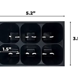 The Hydroponic City Seed Starter Tray, 144 Cells (24 Trays - 6 Cells Per Tray) + THCity Stakes