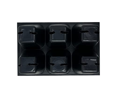 The Hydroponic City Seed Starter Tray, 144 Cells (24 Trays - 6 Cells Per Tray) + THCity Stakes