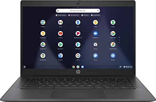 HP Chromebook 14 FHD Laptop, Dual-core Intel Celeron Processor N3350, 4GB RAM, 64GB eMMC Storage, 14-inch FHD IPS Display, Google Chrome OS, Dual Speakers and Audio by B&O (14-ca064dx, 2022)