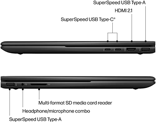 HP Newest Envy x360 15.6" FHD Touchscreen 2-in-1 Laptop, AMD Ryzen 7 5825U 8Cores, 16GB RAM 512GB SSD, WiFi 6, Type-C, HDMI, Webcam, Backlit Keyboard, Win11 Home (15-EY0023DX, Nightfall Black)