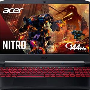 Acer Nitro 5 AN515-55 Gaming Laptop Intel Core i5-10300H NVIDIA GeForce RTX 3050Ti Laptop GPU 15.6in FHD 144Hz IPS Display 16GB DDR4 512GB NVMe SSD Intel Wi-Fi 6 Backlit Keyboard Win 11 (Renewed)