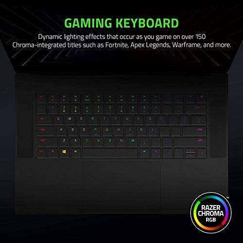 Razer Blade 15 Advanced Gaming Laptop 2021: Intel Core i7-10875H NVIDIA GeForce RTX 3080, 15.6” 360Hz Full HD 32GB RAM 1TB SSD - CNC Aluminum - Chroma RGB - Thunderbolt 3 (Renewed)