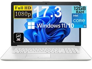 2022 hp pavilion 17 laptop, 17.3″ fhd ips display, 11th gen intel i5-1135g7(up to 4.2ghz, beat i7-10710u), 12gb ram, 256gb pcie ssd, backlit keyboard, hdmi, wifi, bluetooth, webcam, windows 10+jvq mp