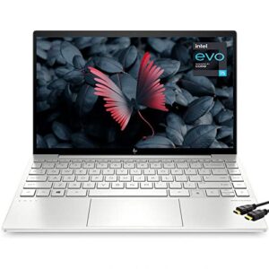 hp envy 13.3″ fhd notebook laptop, quad core intel core i5-1135g7, 8gb ddr4 ram, 1024gb pcie ssd, intel iris xe graphics, bluetooth, backlit keyboard, fingerprint, hdmi cable, windows 10 home, silver