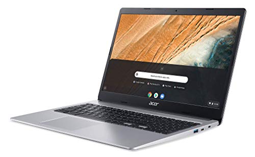 2021 Acer Chromebook 315 Laptop Computer 15.6inch HD Display Intel Celeron N4000 Processor(Up to 2.6GHz) 4GB RAM 32GB eMMC Webcam BT USB Type C Chrome OS + TiTac (Renewed) Silver 15-15.99 inches
