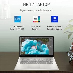 2022 Newest HP 17 Laptop, 17.3" FHD IPS Display, Intel Core i5-1135G7 Quad-Core Processor, Intel Iris Xe Graphics, 16GB RAM, 1TB PCIe SSD, HDMI, Windows 11 + Microfiber Cloth (Renewed)