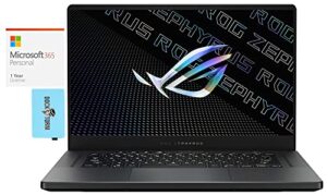 asus rog zephyrus g15 gaming & entertainment laptop (amd ryzen 9 5900hs 8-core, 16gb ram, 2tb pcie ssd, rtx 3060, 15.6″ qhd (2560×1440), wifi, win 10 pro) with ms 365 personal , hub