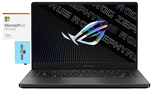 ASUS ROG Zephyrus G15 Gaming & Entertainment Laptop (AMD Ryzen 9 5900HS 8-Core, 16GB RAM, 2TB PCIe SSD, RTX 3060, 15.6" QHD (2560x1440), WiFi, Win 10 Pro) with MS 365 Personal , Hub