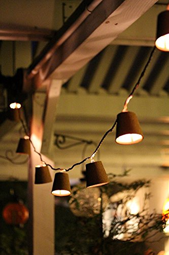 Threshold 10 Count Patio Indoor / Outdoor Weather Resistant Decorative Summer String Lights, Rustic Cork Cover with Subtle Light