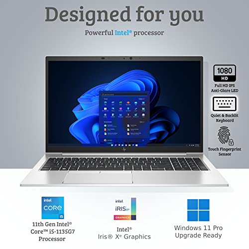 2022 HP EliteBook 850 G8 15.6inch Home & Business Notebook Laptop, Intel i5 1135G7, 2.4 GHz, 16GB, 256GB SSD, IPS 1080p, Iris Xe, Wi-fi 6,Win 10 Pro