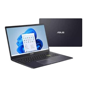 ASUS Newest Ultra Thin Laptop, 15.6” HD Display, Intel Pentium Processor, 640GB SSD(128GB eMMC+512GB PCIe SSD), 4GB RAM, WiFi, Bluetooth, USB, Windows 11 Home S, 1 Year Microsoft 365, Black, JVQ+MP