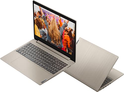 2022 Lenovo IdeaPad 3 15.6" HD Touch Screen Laptop, Intel Dual-Core i3-1115G4 Up to 4.1GHz, 8GB DDR4 RAM, 512GB PCI-e SSD, Webcam, WiFi 5, HDMI, Bluetooth, Windows 10 S - Almond + TiTac Card