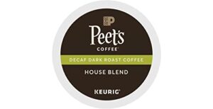 peet’s coffee & tea coffee decaf house blend k-cup portion pack for keurig k-cup brewers, 88 count