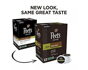 Peet's Coffee & Tea Coffee Decaf House Blend K-Cup Portion Pack for Keurig K-Cup Brewers, 88 Count