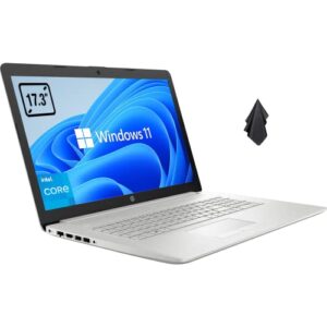 2022 HP Laptop 17.3" HD+ Anti-Glare Display, Intel Core i3-1115G4, 16GB DDR4 Memory, 1TB HDD + 128GB PCIe SSD, True Vision HD Webcam, Numeric Keypad, WiFi, HDMI, Windows 11 Home, Silver