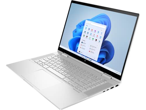 HP Envy X360 15 2-in-1 Laptop 15.6" FHD IPS Touchscreen 12th Generation Intel 12-Core i5-1240P (Beats i7-1165G7) 32GB RAM 1TB SSD Backlit Keyboard Thunderbolt USB-C B&O Win11 Silver + HDMI Cable