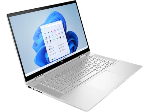 HP Envy X360 15 2-in-1 Laptop 15.6" FHD IPS Touchscreen 12th Generation Intel 12-Core i5-1240P (Beats i7-1165G7) 32GB RAM 1TB SSD Backlit Keyboard Thunderbolt USB-C B&O Win11 Silver + HDMI Cable