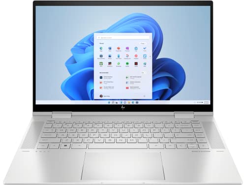 HP Envy X360 15 2-in-1 Laptop 15.6" FHD IPS Touchscreen 12th Generation Intel 12-Core i5-1240P (Beats i7-1165G7) 32GB RAM 1TB SSD Backlit Keyboard Thunderbolt USB-C B&O Win11 Silver + HDMI Cable