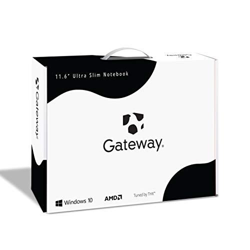 Gateway 11.6" FHD Ultra Slim Laptop Computer, AMD A4-9120e Up to 2.4GHz, 4GB DDR4 RAM, 64GB eMMC, Bluetooth 4.0, Webcam, USB Type-C, HDMI, Remote Work, Windows 10 S, BROAGE 64GB Flash Drive, Purple