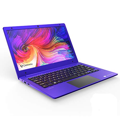 Gateway 11.6" FHD Ultra Slim Laptop Computer, AMD A4-9120e Up to 2.4GHz, 4GB DDR4 RAM, 64GB eMMC, Bluetooth 4.0, Webcam, USB Type-C, HDMI, Remote Work, Windows 10 S, BROAGE 64GB Flash Drive, Purple