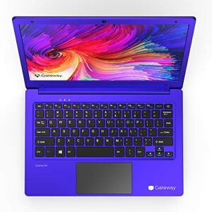 Gateway 11.6" FHD Ultra Slim Laptop Computer, AMD A4-9120e Up to 2.4GHz, 4GB DDR4 RAM, 64GB eMMC, Bluetooth 4.0, Webcam, USB Type-C, HDMI, Remote Work, Windows 10 S, BROAGE 64GB Flash Drive, Purple