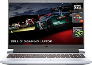dell newest g15 gaming laptop, 15.6″ fhd 120hz display, amd ryzen 7 5800h 8-core processor, geforce rtx 3050 ti, 32gb ram, 1tb ssd, webcam, hdmi, wi-fi 6, backlit keyboard, windows 11 home, grey
