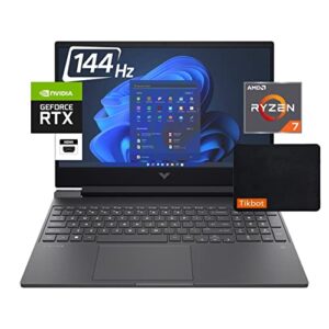 HP Victus 15.6" Gaming Laptop PC, NVIDIA GeForce RTX 3050 Ti, AMD Ryzen 7 5800H, Refined 1080p All-in-One Keyboard with Enlarged Touchpad, HD Webcam w/Mouse PAD (32GB RAM | 1TB PCIe SSD)
