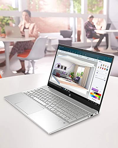 2021 Newest HP Pavilion Laptop, 15.6" Full HD Touchscreen, 11th Gen Intel Core i5-1155G7 Processor, 12GB DDR4 RAM, 512GB PCIe NVMe SSD, Backlit Keyboard, Webcam, HDMI, Wi-Fi 6, Windows 11 Home, Silver