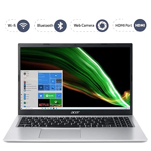 Acer Aspire 3 Slim Laptop, 15.6 inch FHD Display, 11th Gen Intel Core i3-1115G4, 8GB DDR4, 512GB NVMe SSD, Webcam, Wi-Fi, Bluetooth, HDMI, Long Battery Life, Windows 11 S, 3in1 Accessories