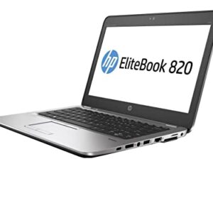 HP EliteBook 820 G4 Laptop, Intel Core i7-7600U, Windows 10 Pro, 16GB RAM, 256GB SSD (1FX43UT#ABA) (Renewed)