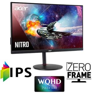 Acer Nitro XV272U Pbmiiprzx 27" WQHD (2560 x 1440) IPS G-SYNC Compatible Monitor, 144Hz, 1ms VRB, VESA Certified DisplayHDR400, DCI-P3, Delta E<2