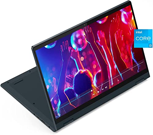 Lenovo 2022 Newest Flex 5i 14" FHD Touchscreen 2-in-1 Laptop Computer, Dual Core Intel i3-1115G4 (Upto 4.1GHz, Beats i5-1030G7), 4GB RAM, 128GB SSD, WiFi, Webcam, Abyss Blue, Win 11S+MarxsolCables