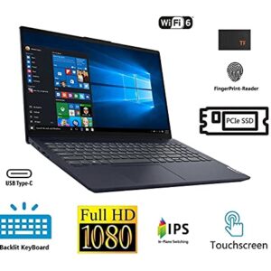 Newest Lenovo Ideapad5 Premium Laptop: 15.6" FHD Anti-Glare IPS Touchscreen, latest 4-Core Intel i7-1165G7(upto 4.7Ghz), 12GB RAM, 512GB SSD, Iris Xe, WiFi-6, Backlit-KYB, FP-Reader, USB-C, Win10H, TF