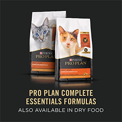 Purina Pro Plan Gravy Wet Cat Food, COMPLETE ESSENTIALS Chicken, Tuna & Wild Rice Entree in Sauce - (24) 3 oz. Pull-Top Cans