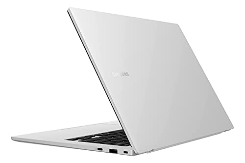 Samsung Galaxy Book Go Laptop PC Computer Qualcomm 7C Pro 4GB Memory 128GB eUFS Storage 18-Hour Battery Compact Light Shockproof WFH Ready WiFi 5, Silver (Renewed)