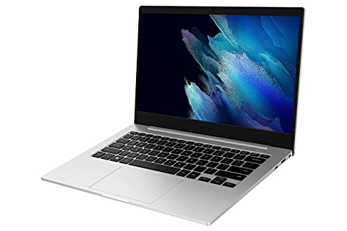 Samsung Galaxy Book Go Laptop PC Computer Qualcomm 7C Pro 4GB Memory 128GB eUFS Storage 18-Hour Battery Compact Light Shockproof WFH Ready WiFi 5, Silver (Renewed)