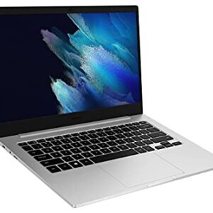 Samsung Galaxy Book Go Laptop PC Computer Qualcomm 7C Pro 4GB Memory 128GB eUFS Storage 18-Hour Battery Compact Light Shockproof WFH Ready WiFi 5, Silver (Renewed)