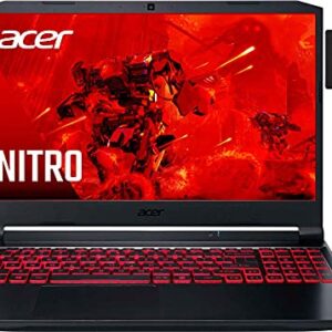 Newest Acer Nitro 5 15.6“ FHD IPS Gaming Laptop, 11th Gen Intel 6-Core i5-11400H, NVIDIA GeForce GTX 1650, 16GB DDR4 RAM, 256GB NVMe SSD, DTS X Ultra, Backlit KB, WiFi 6, Win 10, GalliumPi Accessories