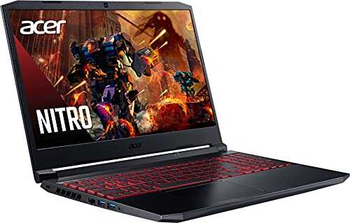 Newest Acer Nitro 5 15.6“ FHD IPS Gaming Laptop, 11th Gen Intel 6-Core i5-11400H, NVIDIA GeForce GTX 1650, 16GB DDR4 RAM, 256GB NVMe SSD, DTS X Ultra, Backlit KB, WiFi 6, Win 10, GalliumPi Accessories