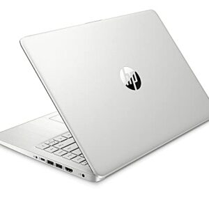 HP 14 Inch HD Business Laptop, 11th Gen Intel Dual-Core i3-1115G4 Processor, 8GB RAM, 256GB PCIe SSD Storage, Windows 11 S, Lightweight Design, USB-C, HDMI, Wi-Fi, YSC Accesory (Natural Silver)