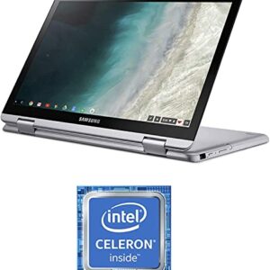 SAMSUNG Premium 2-in-1 Chromebook Plus V2 Laptop Computer, 12.2" FHD Touchscreen, Intel Celeron 3965Y, 4GB RAM, 64GB eMMC, Webcam, USB Type-C, Wi-Fi, Bluetooth, Chrome OS, Silver+JVQ Stylus Pen