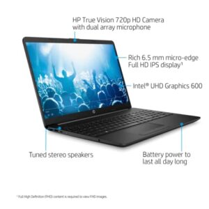HP Laptop 15, 15.6" FHD Anti-Glare Screen, Celeron N4020 Processor, UHD Graphics, 4GB DDR4 RAM, 128GB SSD, Webcam, Type-C RJ-45 HDMI, Windows 10 in S