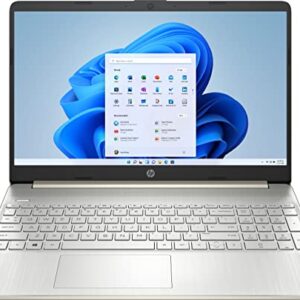 HP 15 Premium High Performance Slim Laptop in Silver Intel i7 up to 4.7GHz 16GB RAM 256GB SSD 15.6in HD Webcam WiFi Fingerprint Reader W11 (15-DY200-Renewed)