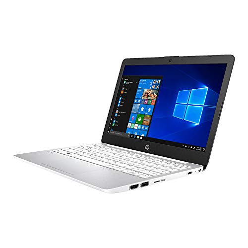 HP 2021 Stream 11.6" HD Laptop Computer, Intel Celeron N4000 Processor, 4GB RAM, 64GB eMMC , 1-Year Office 365, Webcam, Intel UHD Graphics 600, Bluetooth, Windows 10 S, White, 32GB SnowBell USB Card