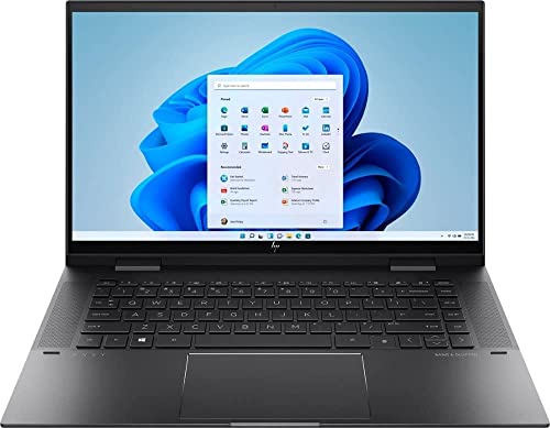 HP Envy x360 Convert 15m-eu0033dx 15.6" Touchscreen AMD Ryzen 5 5500U, AMD Radeon Graphics, 8GB DDR4 RAM, 256GB SSD Storage, Windows 11 Home, BT BL, Nightfall Black (Renewed)