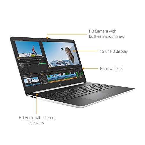 HP 15.6-inch IPS High Performance Laptop, Intel Quad-Core i5-1035G1 Up to 3.6GHz (Beats i7-7500U), 8GB DDR4 RAM, 256GB SSD, 802.11AC WiFi, Bluetooth 4.2, HDMI, USB 3.1, Silver, Windows 10 (Renewed)